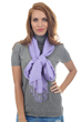 Cashmere & Silk ladies shawls platine violet tulip 201 cm x 71 cm